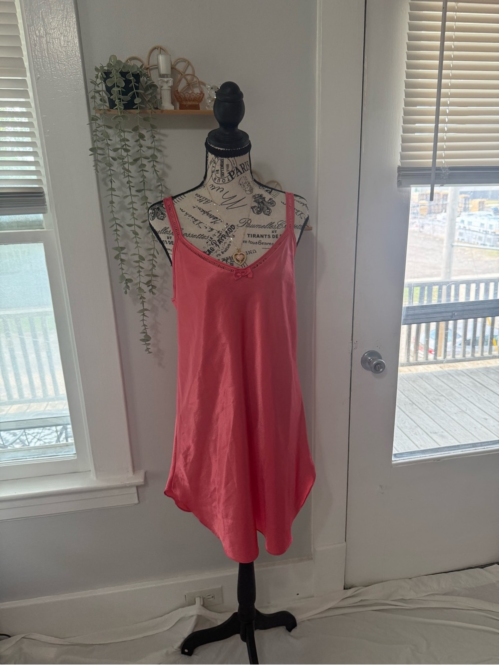 Secret Treasures Coral Pink Satin Chemise